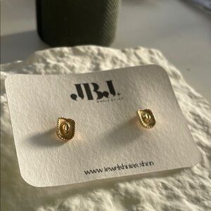 Gold Cow Boy Hat Earrings
